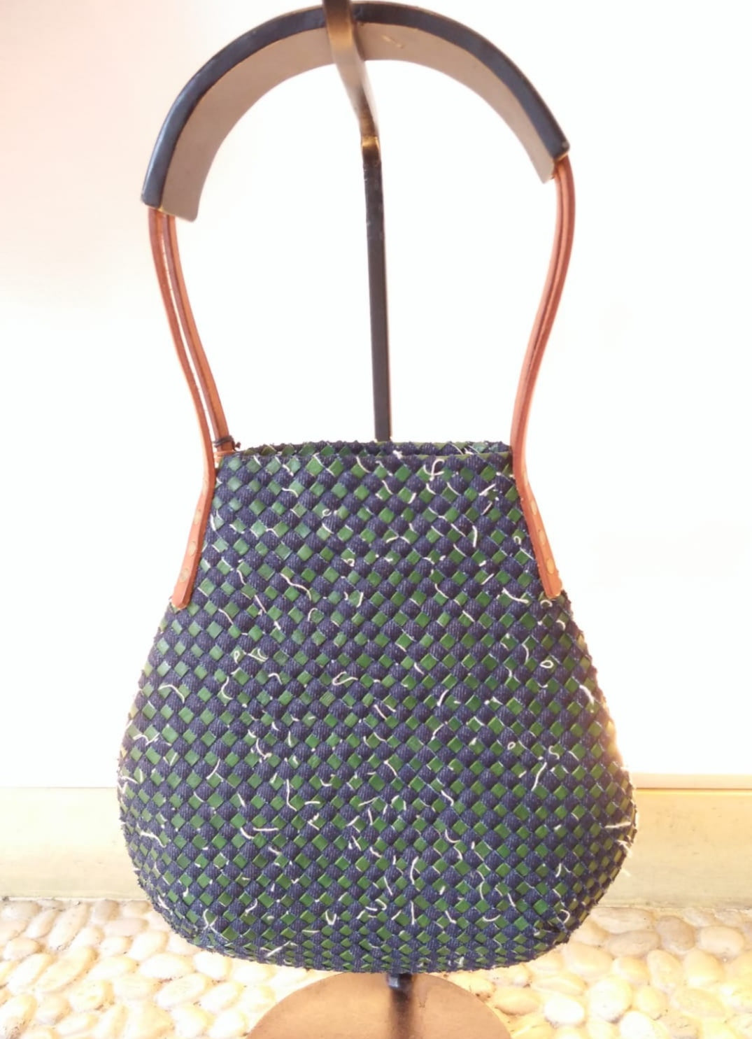 SIMPLY FIVE TISSE MINI TOTE - Genuine Leather / Denim