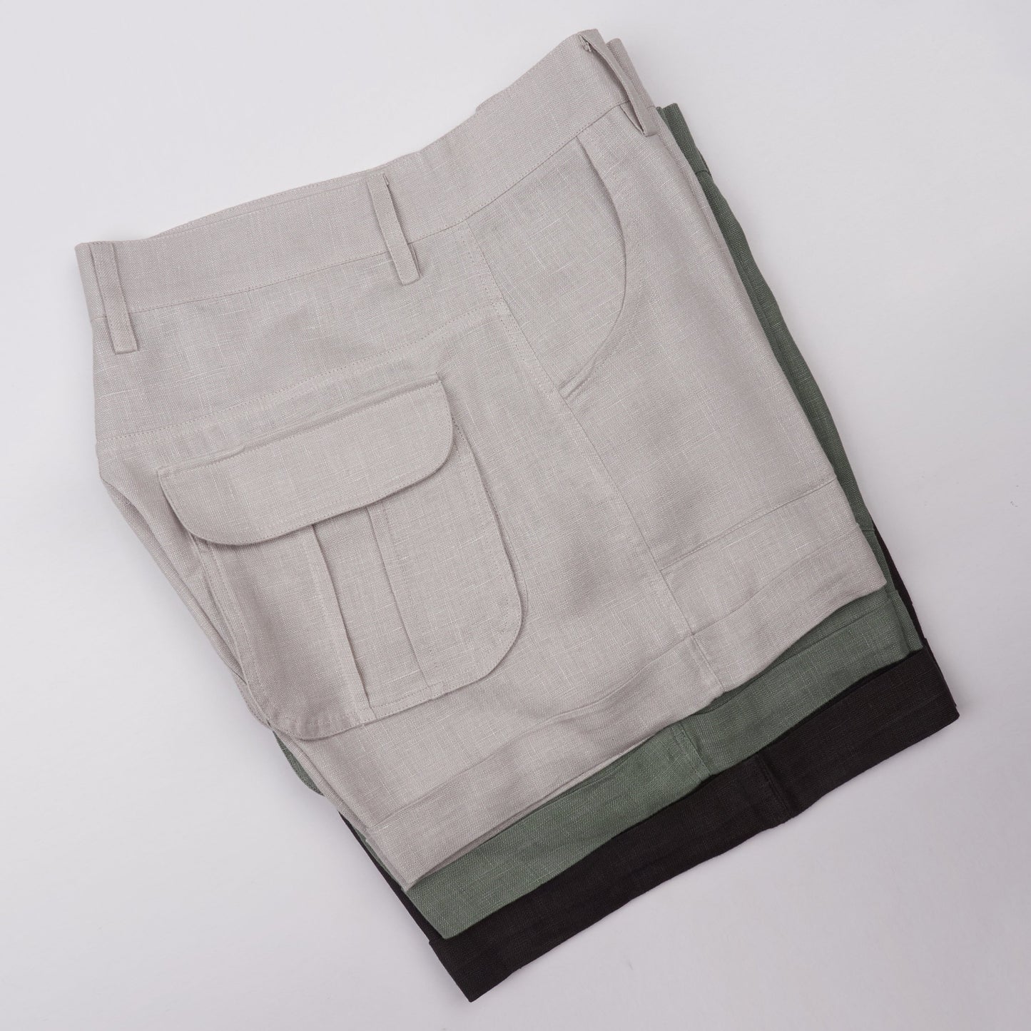 RIVER SHORTS - Linen | Light Grey Greige