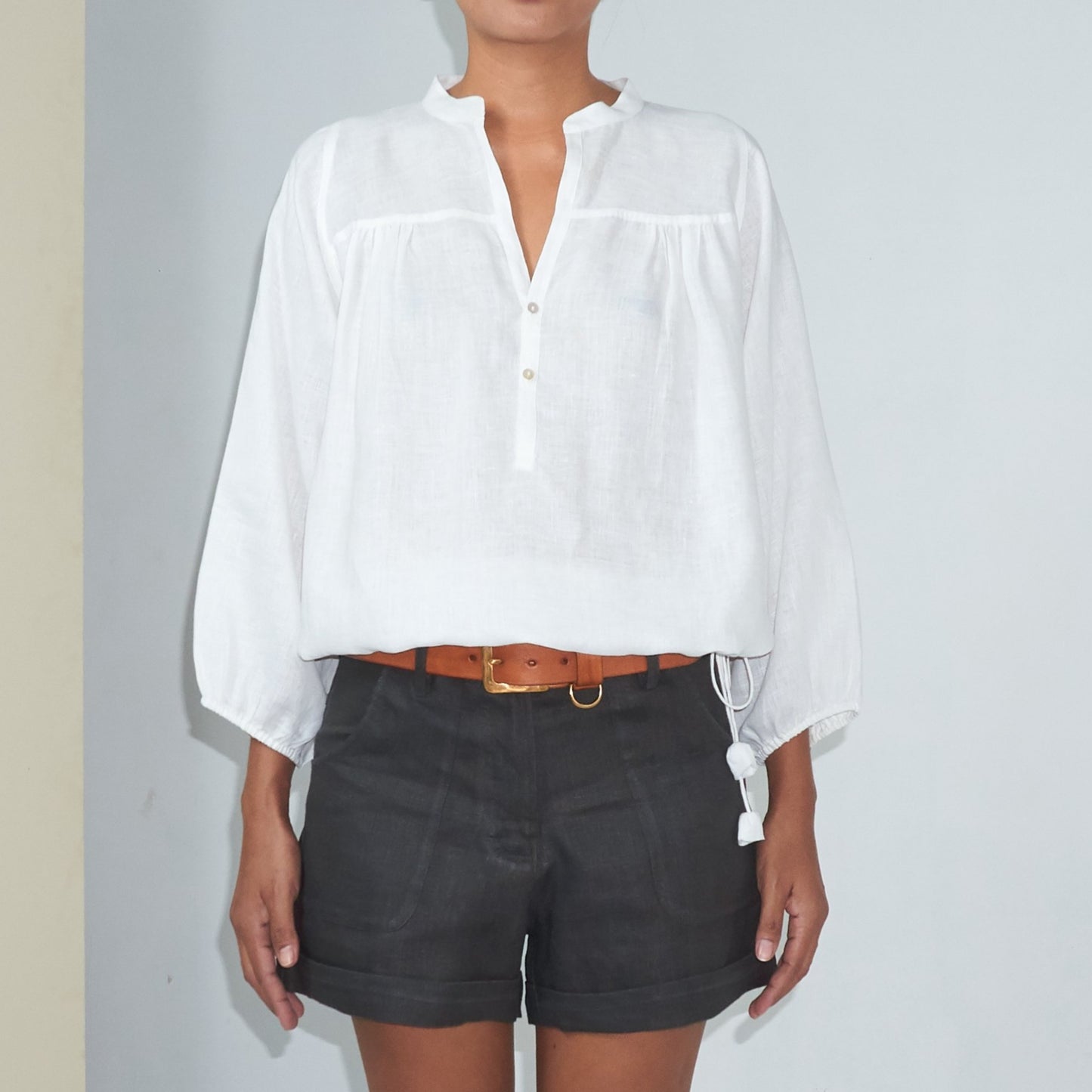 RIVER SHORTS - Linen | Charcoal