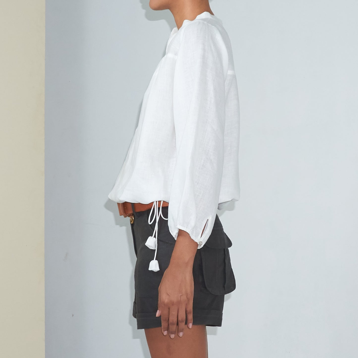 RIVER SHORTS - Linen | Charcoal