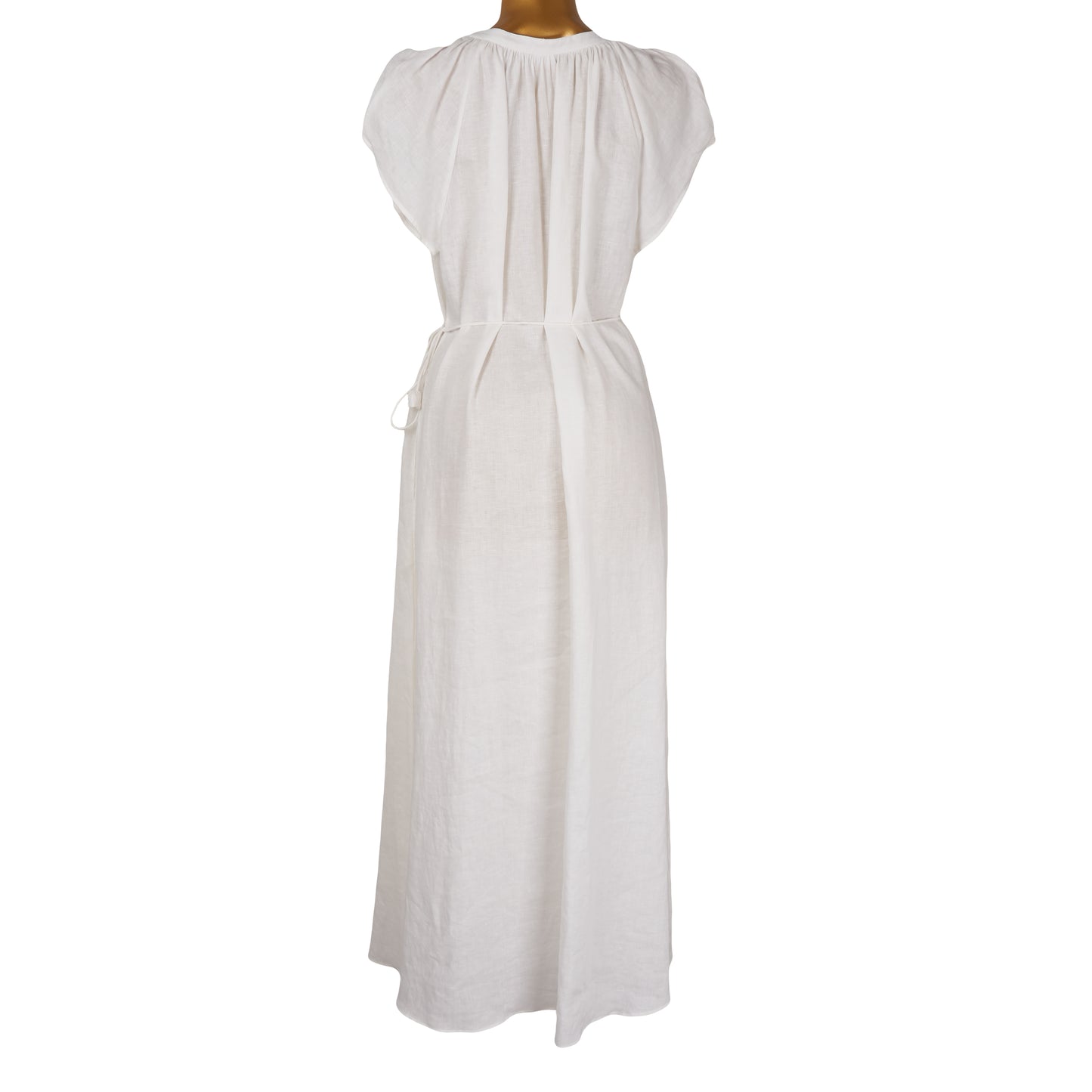 ADELE LONG DRESS - Linen | Off White