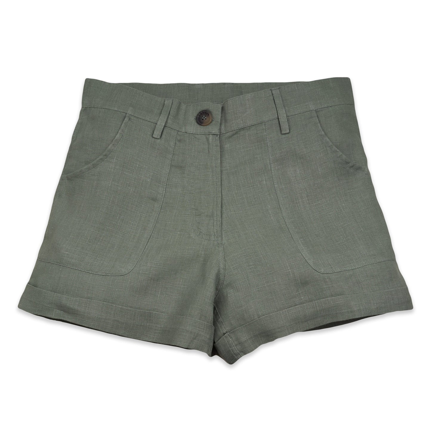 RIVER SHORTS - Linen | Light Olive Green