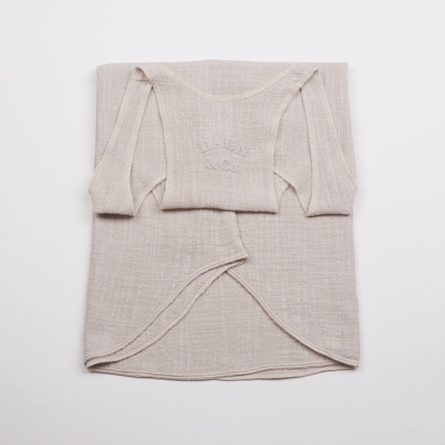 DAUN RACER TANK TOP - Cotton Gauze | Light Grey Greige