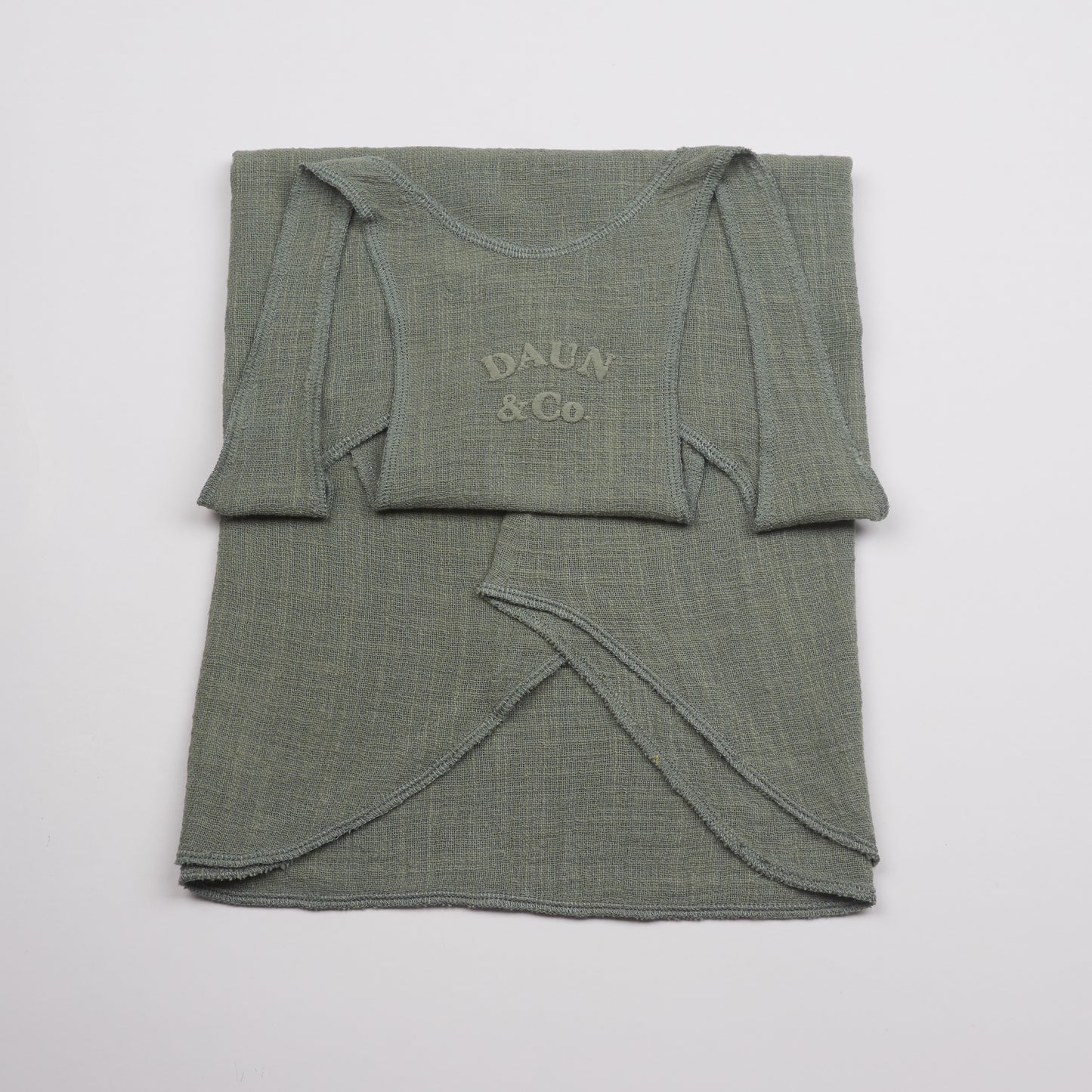 DAUN RACER TANK TOP - Cotton Gauze | Light Olive Green