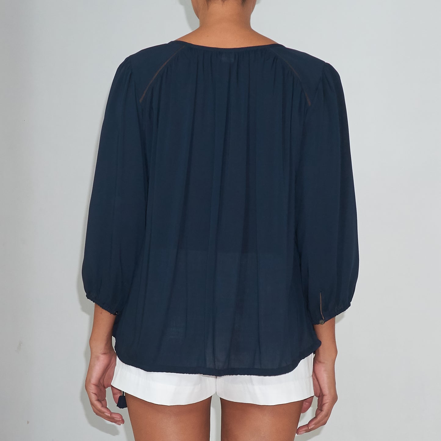 NOLITA BLOUSE - Rayon Voile | Midnight Blue