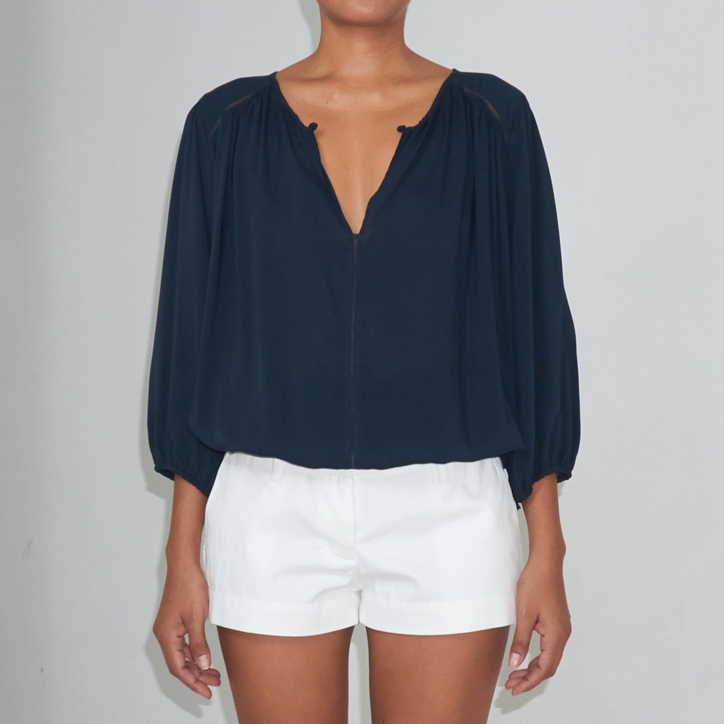 NOLITA BLOUSE - Rayon Voile | Midnight Blue