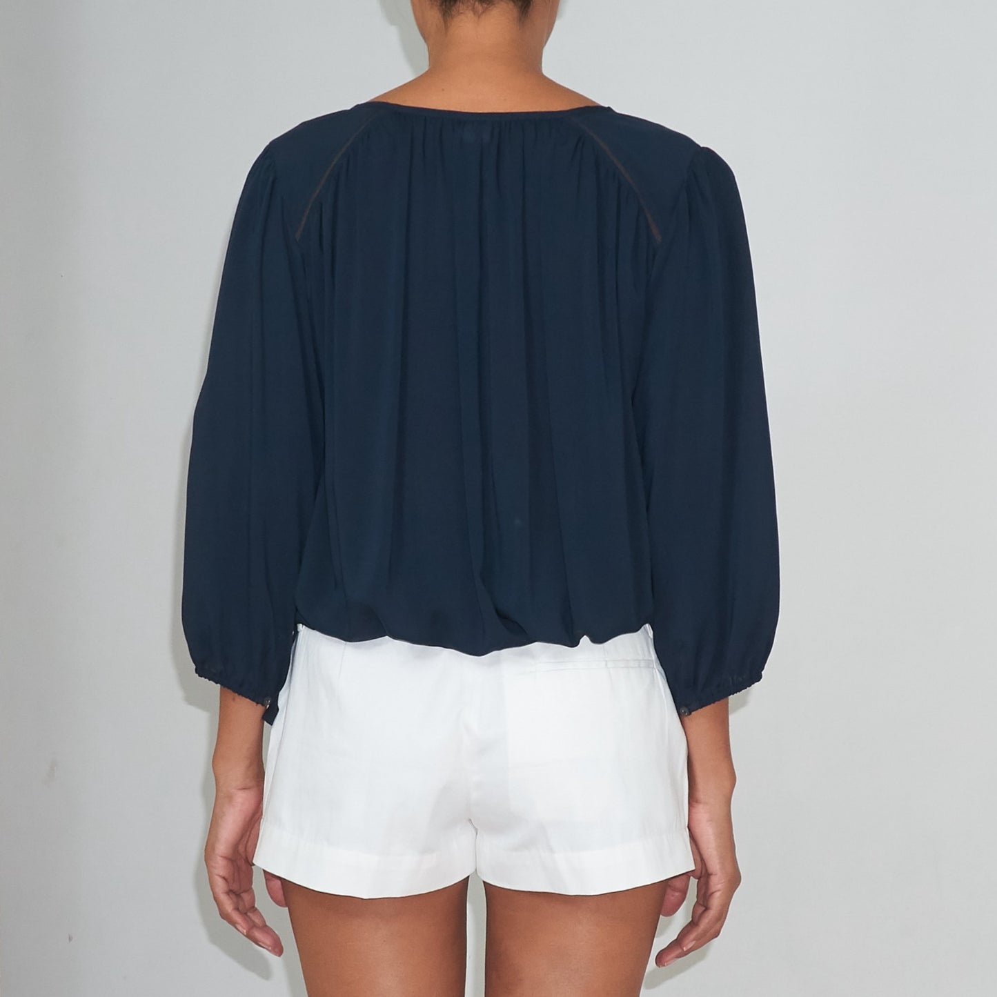 NOLITA BLOUSE - Rayon Voile | Midnight Blue