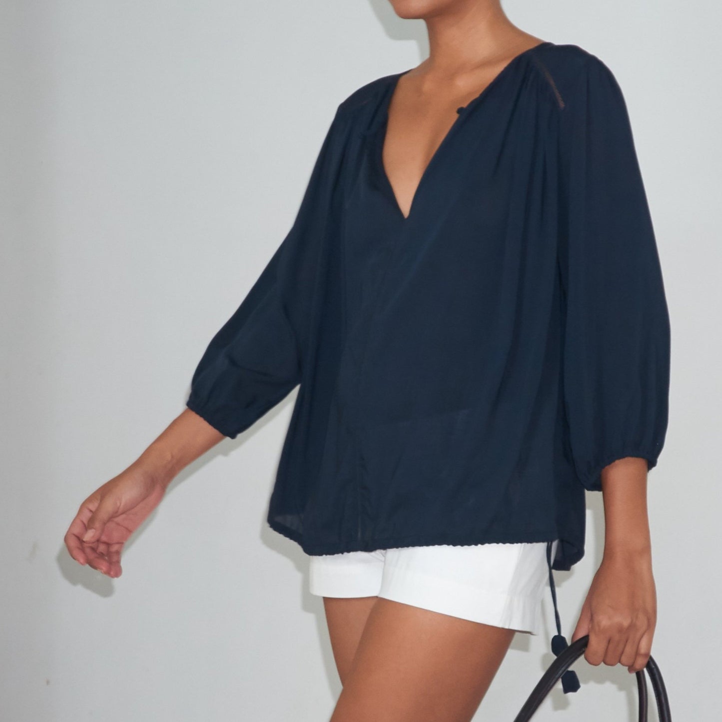 NOLITA BLOUSE - Rayon Voile | Midnight Blue