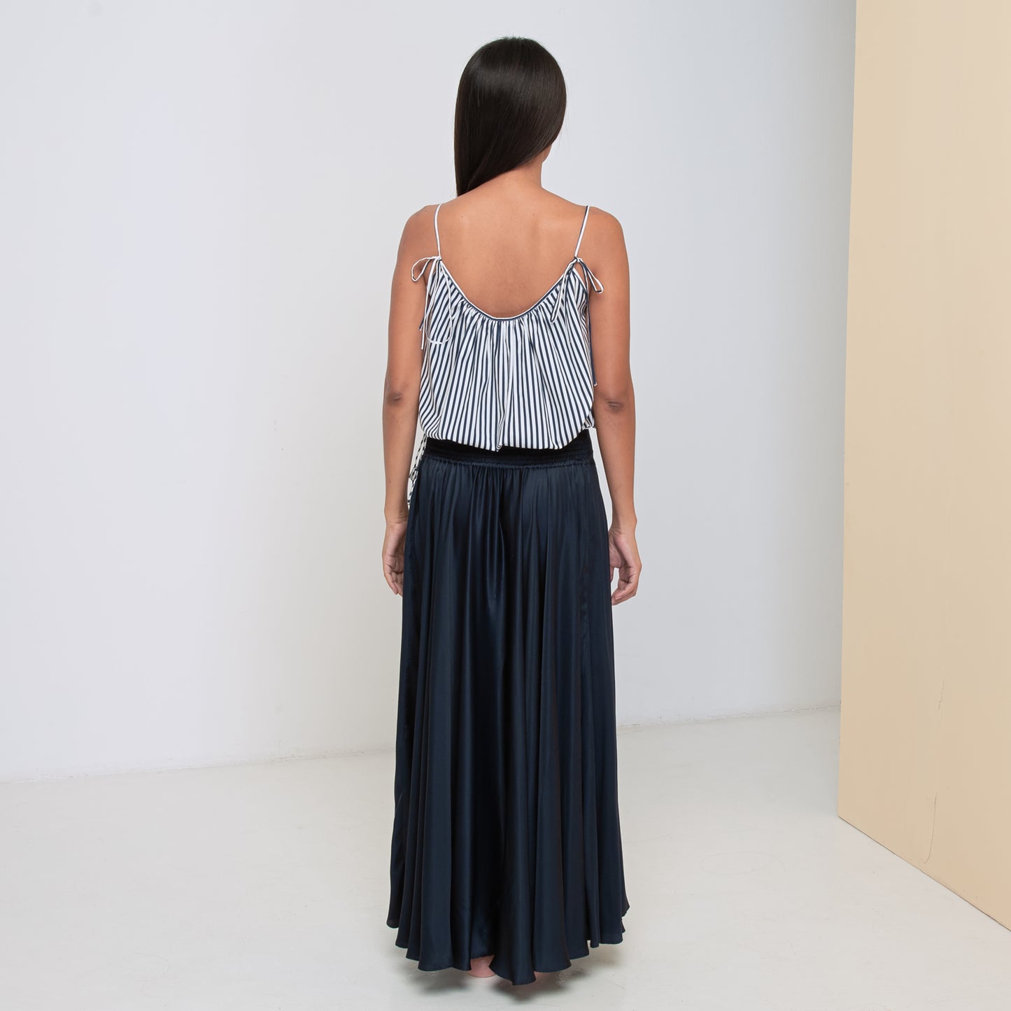 INFINITY SKIRT - Viscose Satin | Midnight Blue