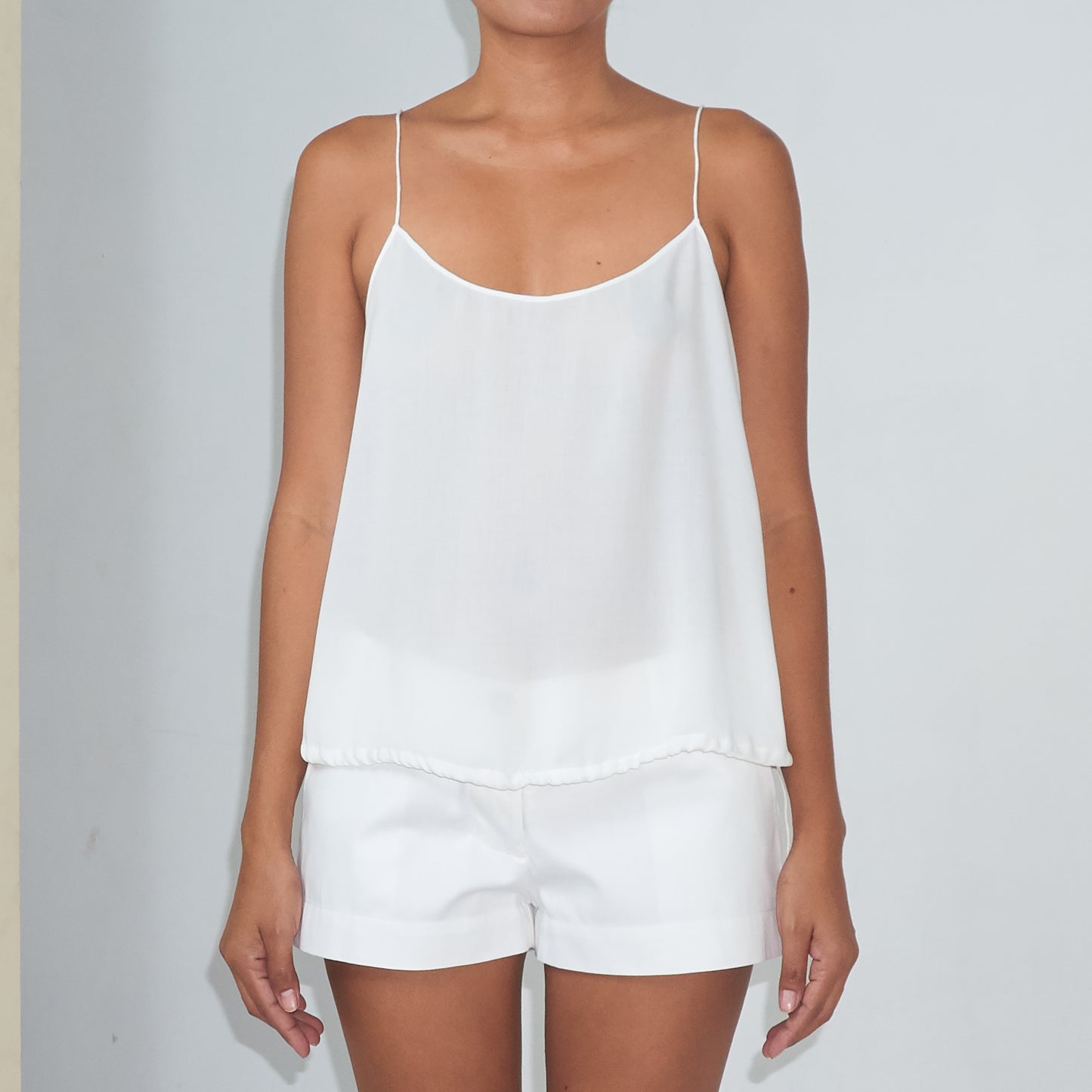 RINKI STRING CAMISOLE - Rayon Voile | Off White