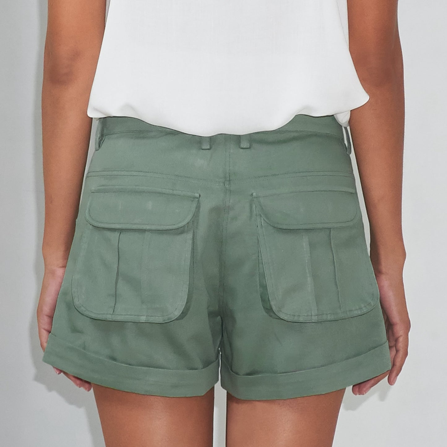 RIVER SHORTS - Cotton Twill | Light Olive Green