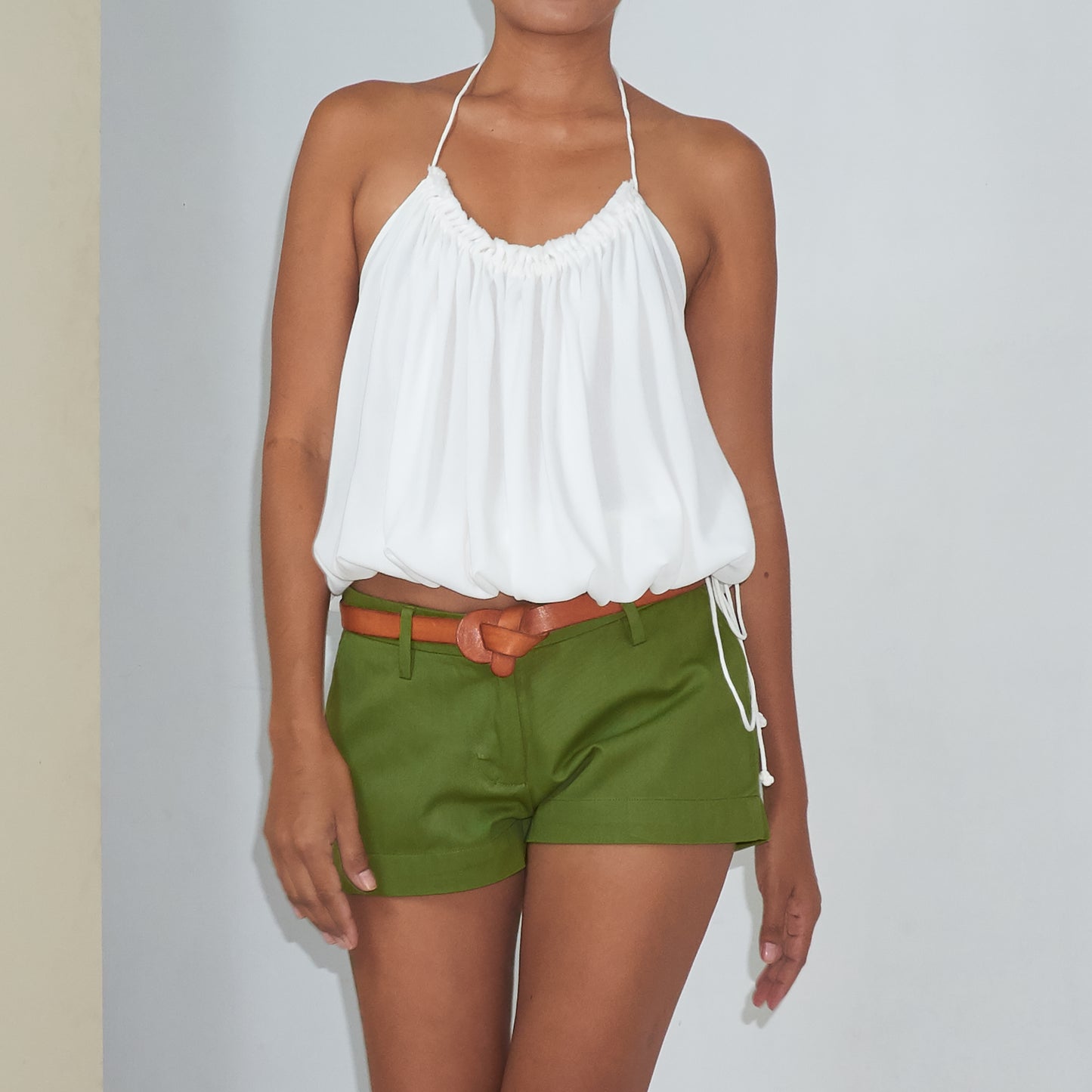 MINI BERMUDA - Cotton Twill | Moss Green