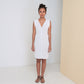 TRANSIT SLEEVELESS DRESS - Crinkled Rayon | Off White