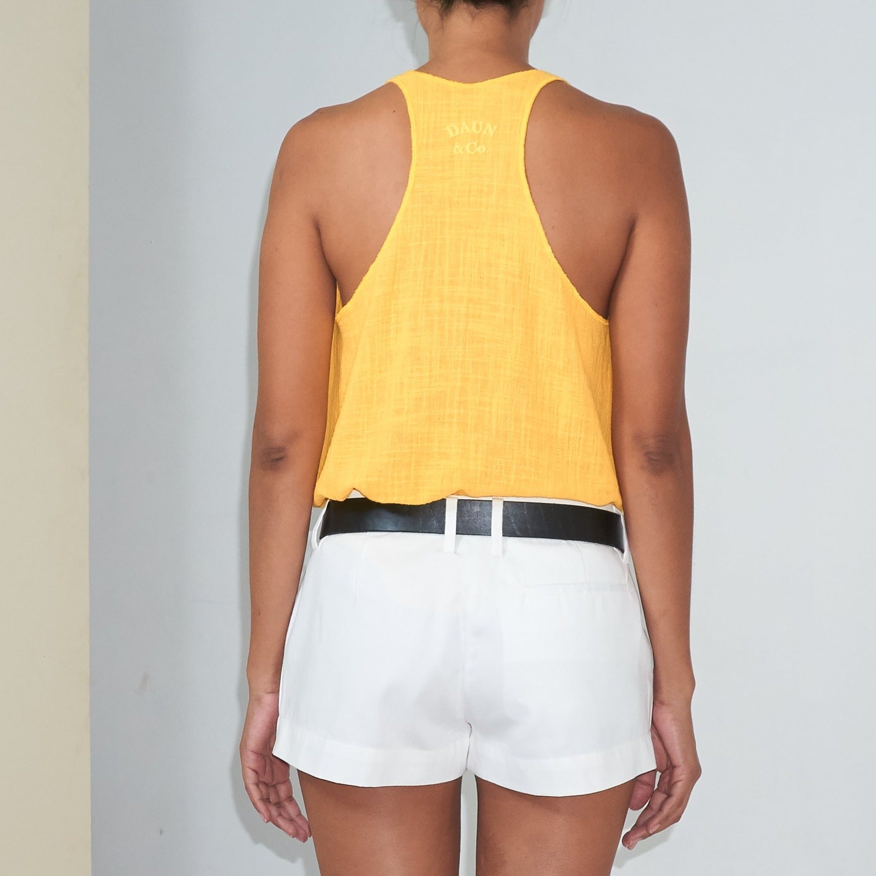 Dark yellow tank top hotsell