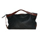 AGUNG WEEKENDER BAG - Genuine Handwoven Leather | Black & Rusty Brown