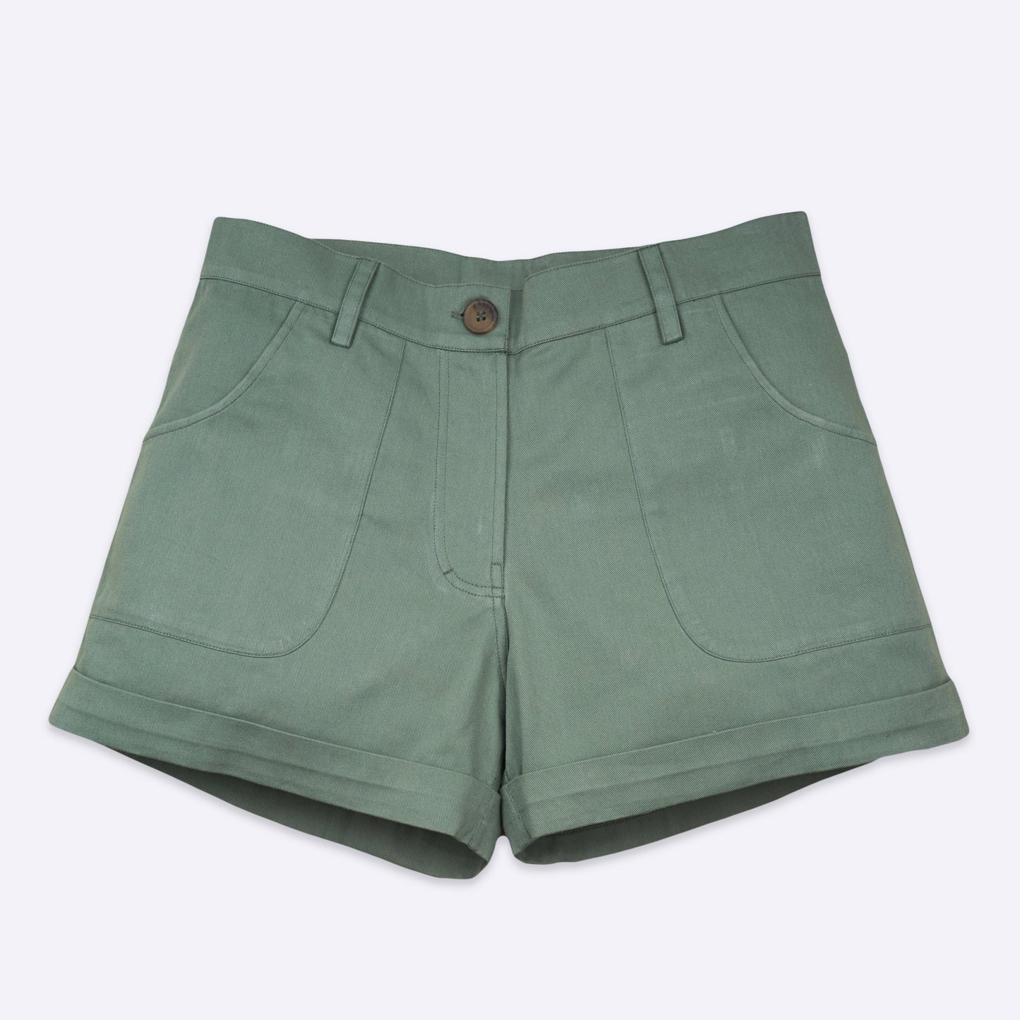 RIVER SHORTS - Cotton Twill | Light Olive Green