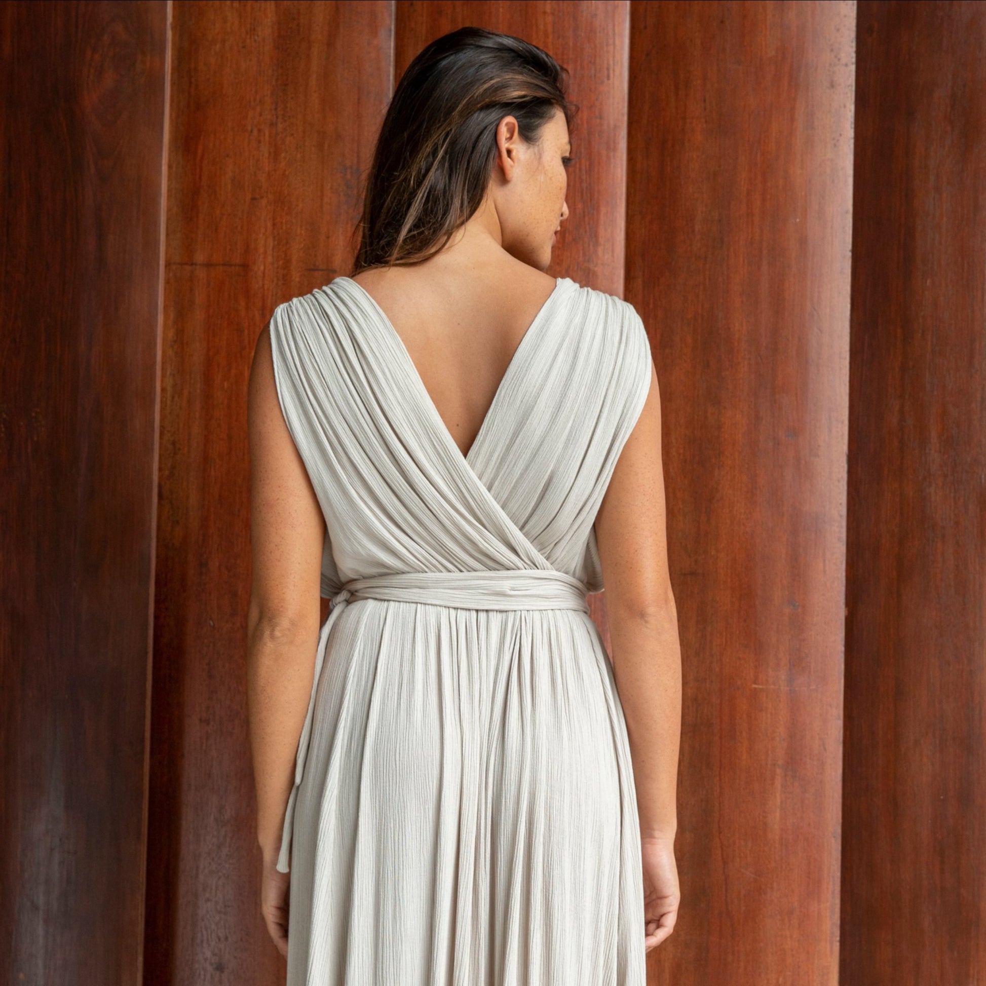 light grey wrap dress Silver Grey Silk Dress, Silk Dress, Wrap Dress, Bridesmaid Dress, Wedding Guest Dress, Women Dress, Evening Dress, Long Dress