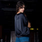 BOX SS TOP - Rayon Viscose Satin | Midnight Blue