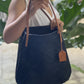 SIMPLY FIVE TOTE - Woven Leather | Black & Caramel