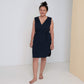 TRANSIT SLEEVELESS DRESS - Crinkled Rayon | Midnight Blue
