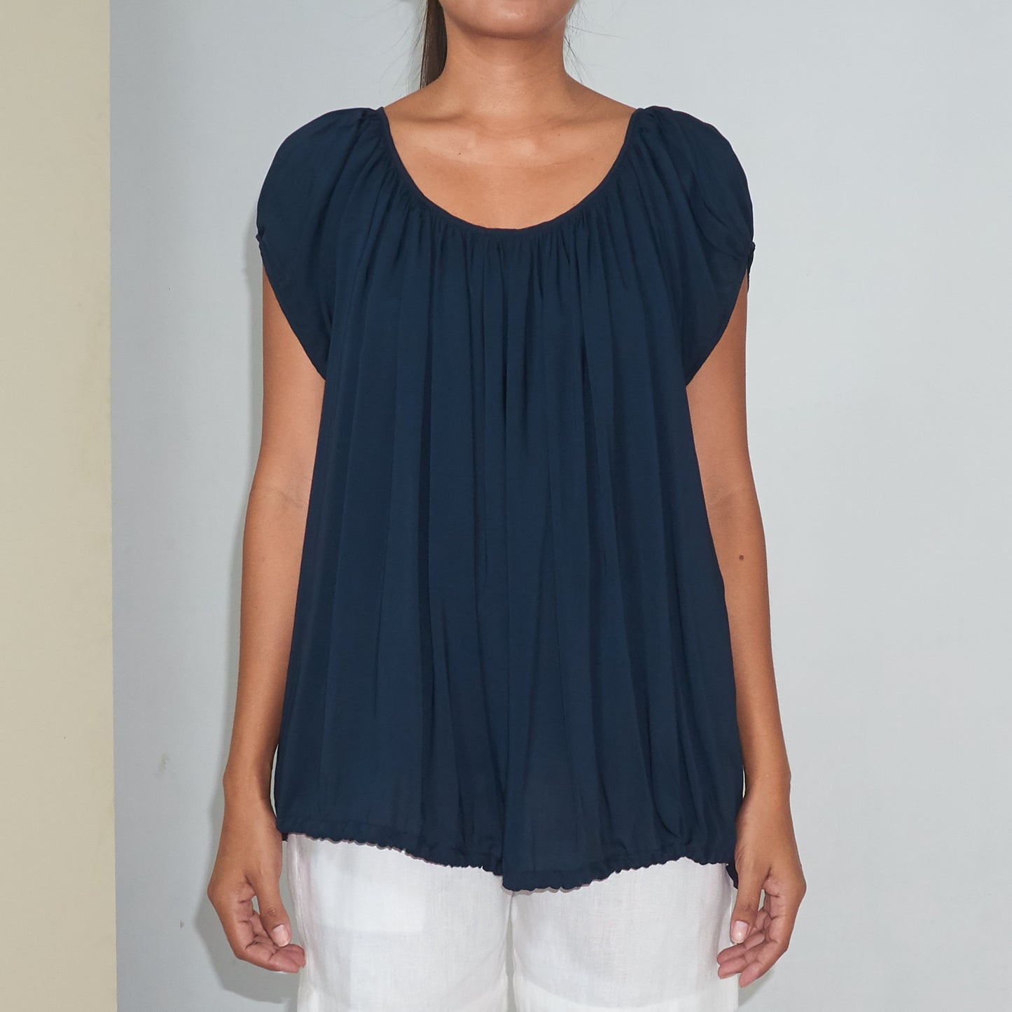 U-FLOW TOP - Rayon Voile | Midnight Blue