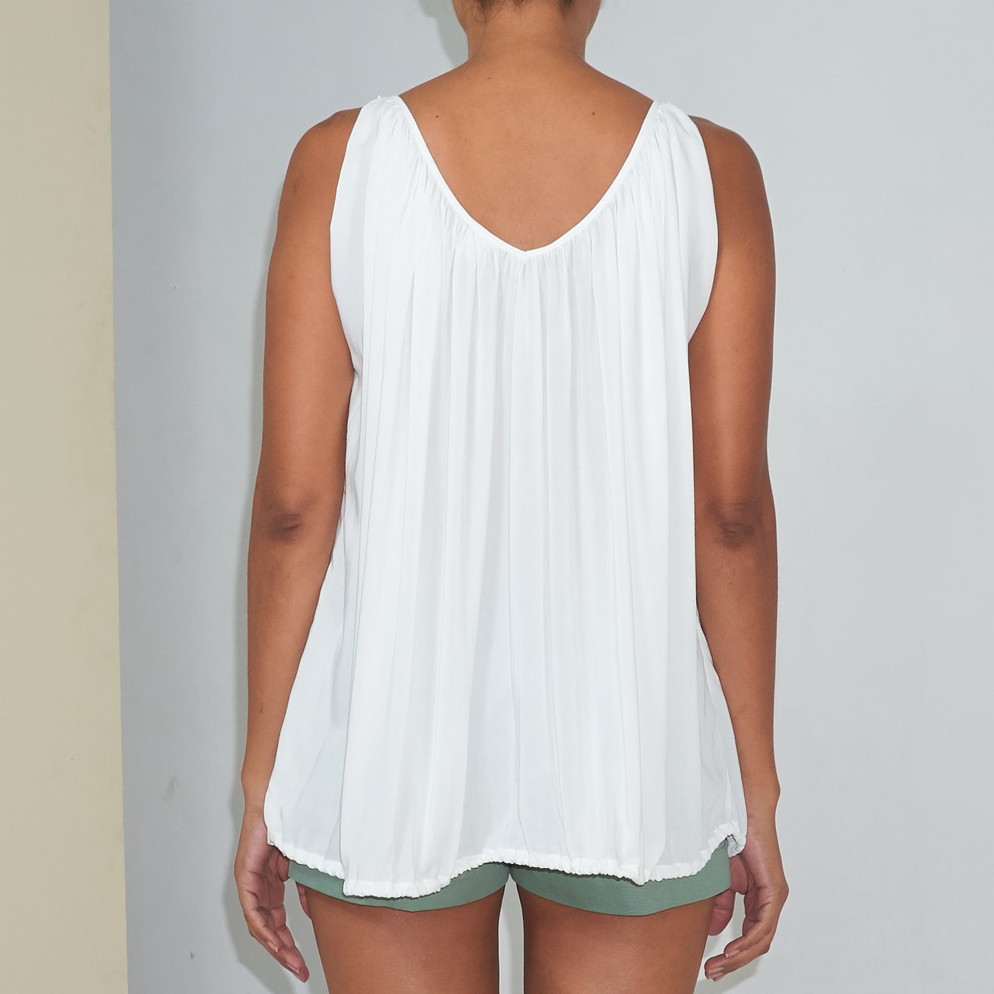 V-FLOW TOP - Rayon Voile | Off White